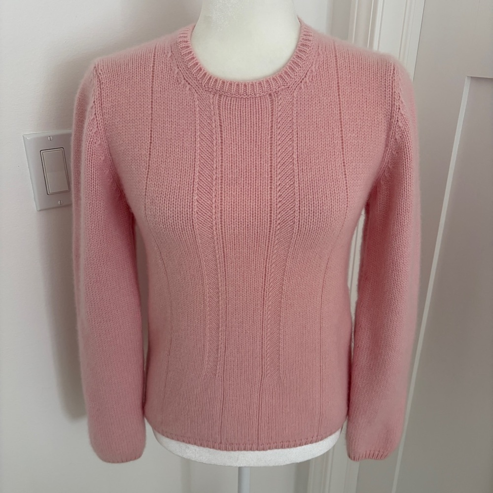 Luciano Barbera Pink Cashmere Sweater Italy Women Small Luxury Knit Sz S *X1